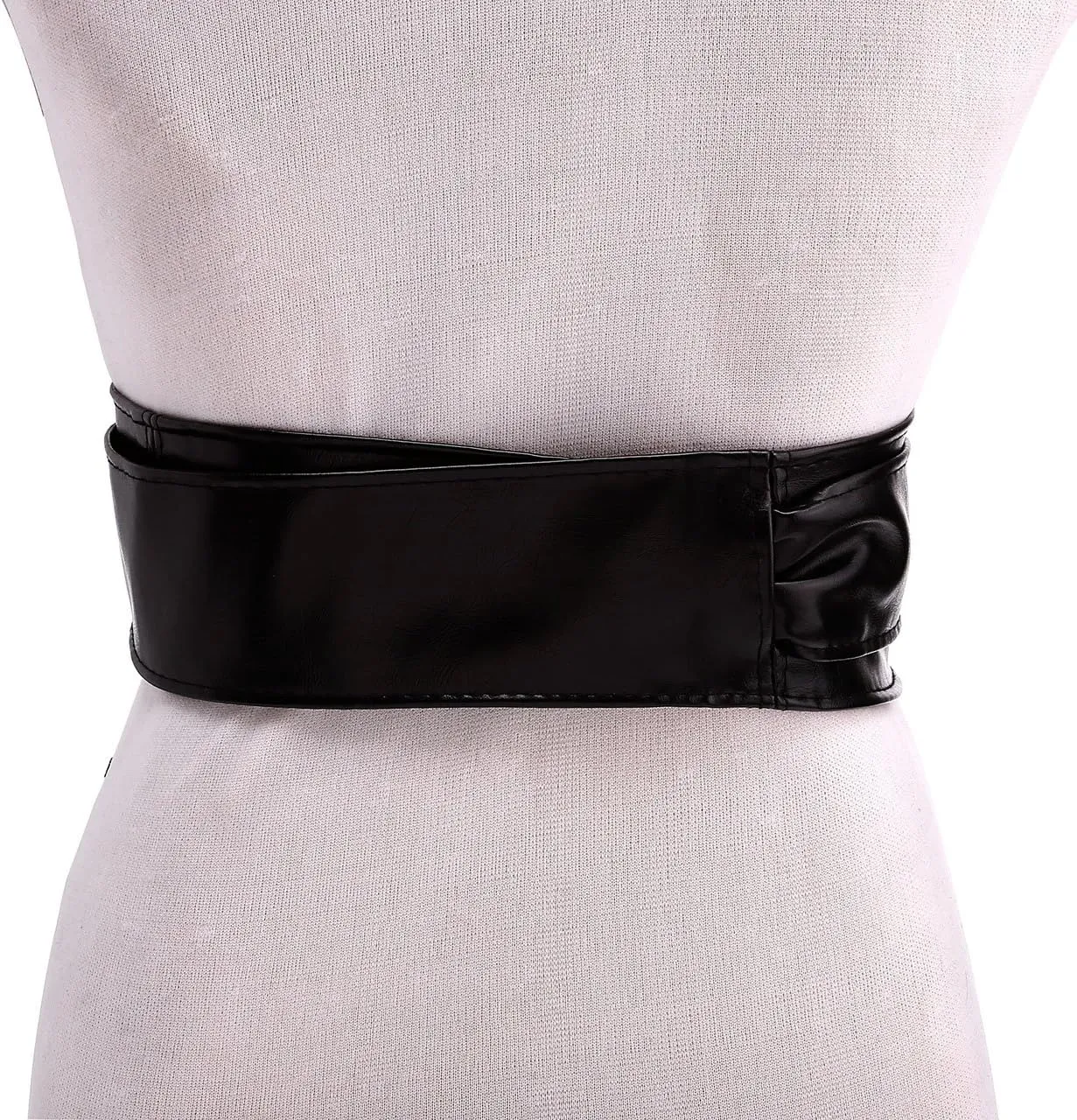 Ayliss Women Soft PU Leather Obi Belt Self Tie Wrap Cinch Belt Fashion Bowknot Waistband Wrap Belt for Dress Jumpsuit
