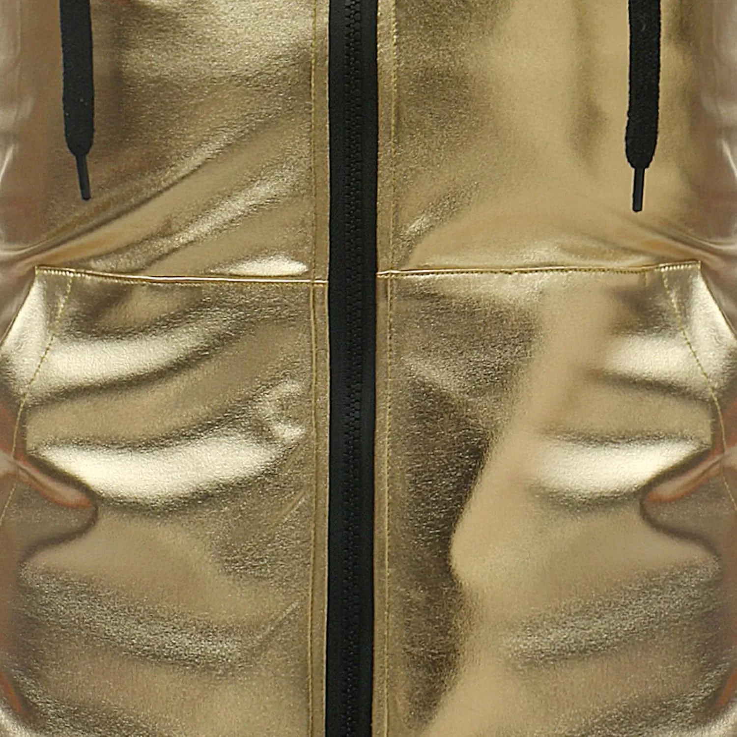 GRAJTCIN Metallic Sleeveless Hooded Vest for Men Zip Up Disco Vest Metallic Shirts