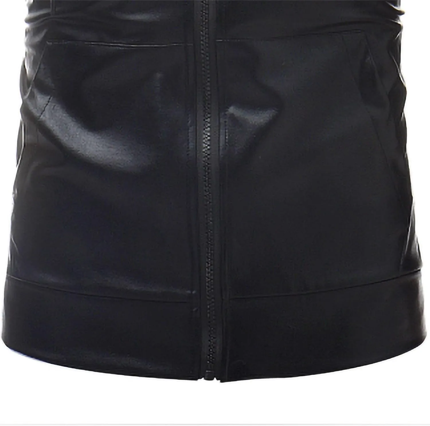 GRAJTCIN Metallic Sleeveless Hooded Vest for Men Zip Up Disco Vest Metallic Shirts