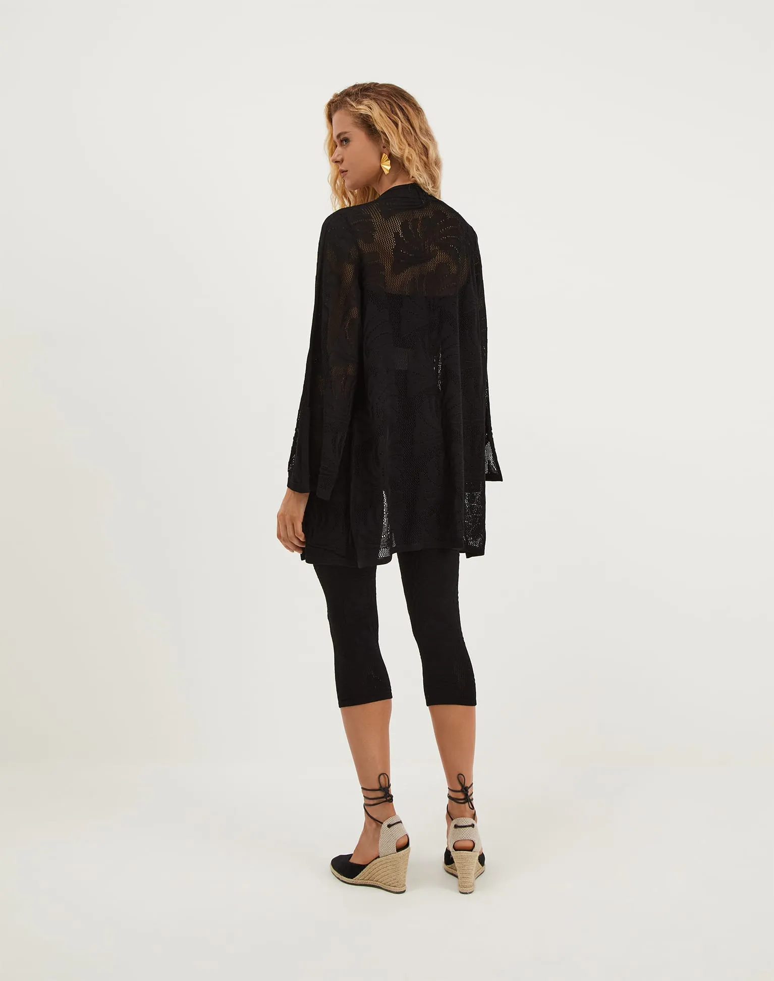 Knit Marina Open Cardigan - Black