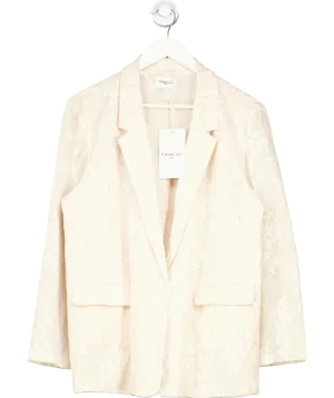 Law & Co Cream Choklate Tailman Sequin Blazer UK L