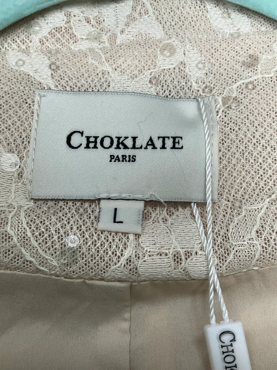 Law & Co Cream Choklate Tailman Sequin Blazer UK L