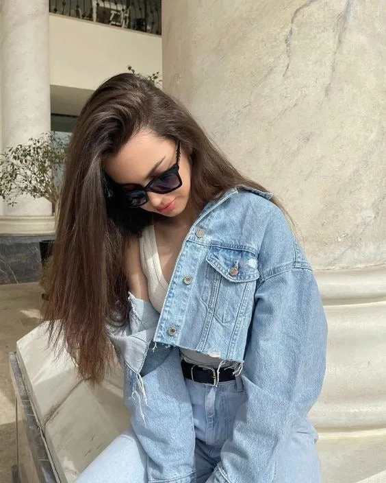 LEE BAGGY CROPPED DENIM JACKET