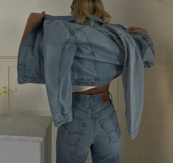 LEE BAGGY CROPPED DENIM JACKET