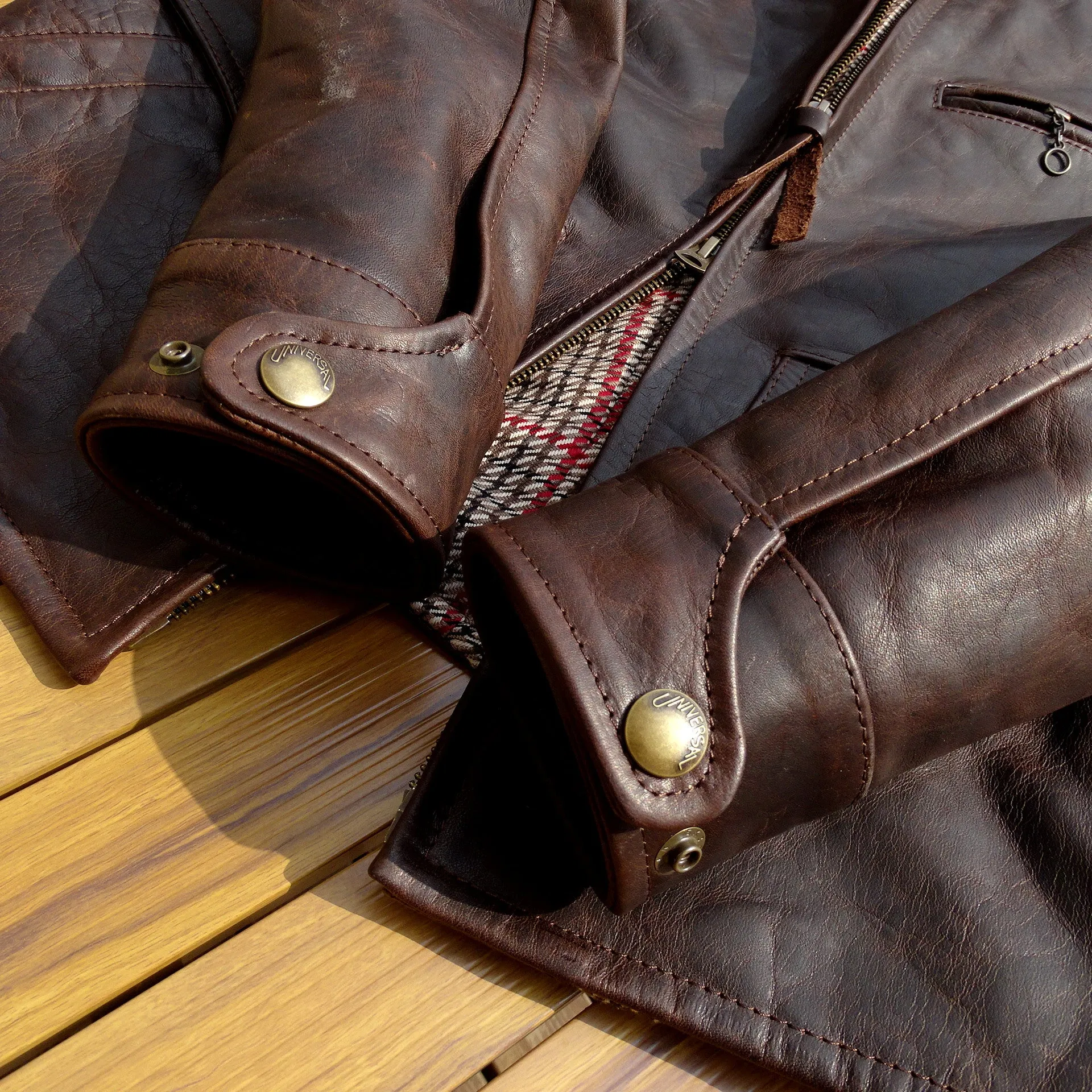 Men's Newsboy Leather Jacket Horsehide