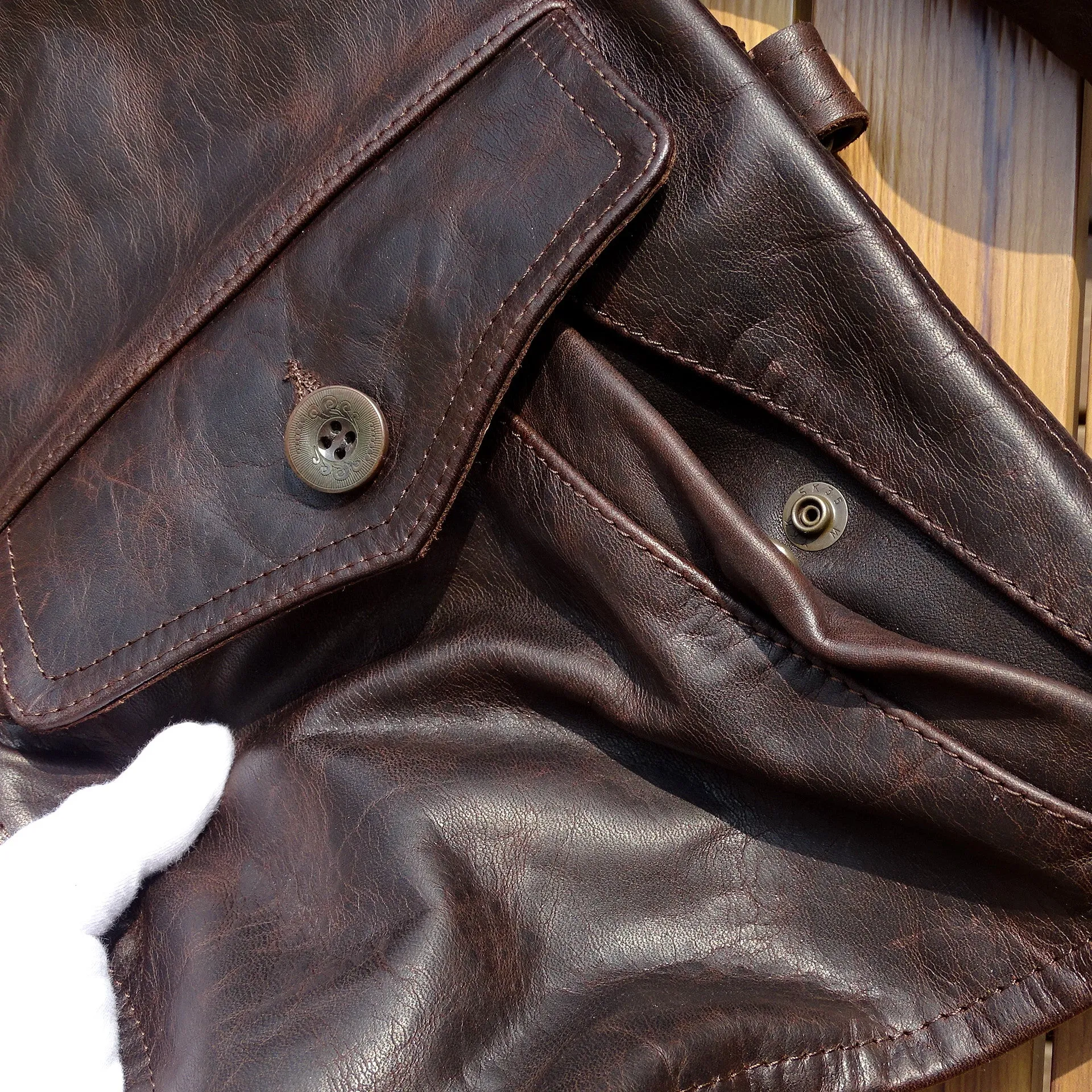 Men's Newsboy Leather Jacket Horsehide