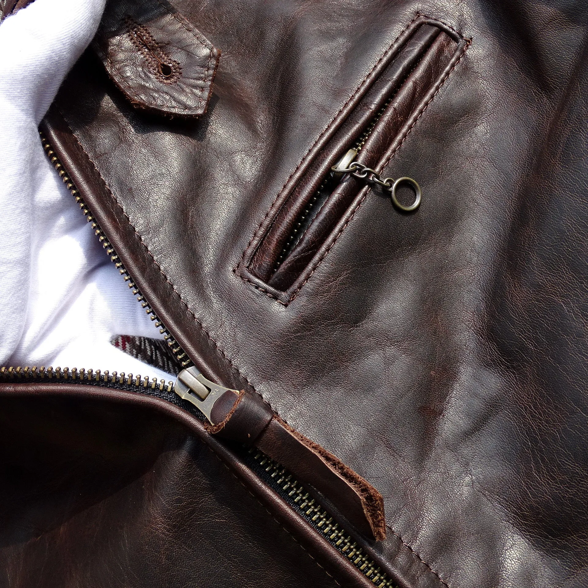 Men's Newsboy Leather Jacket Horsehide
