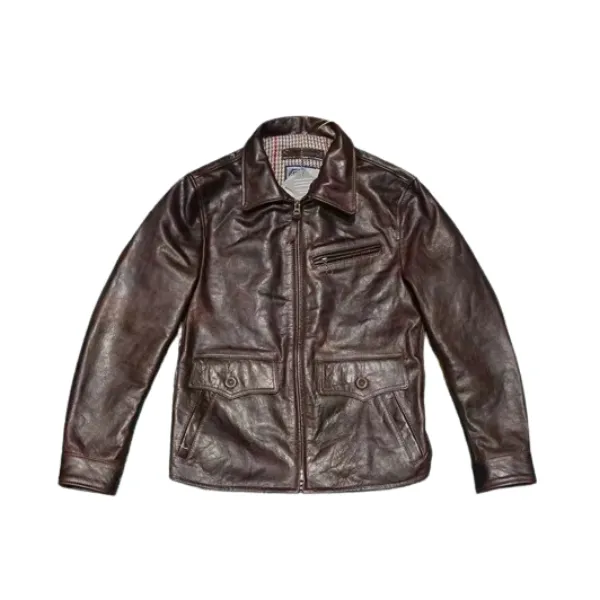 Men's Newsboy Leather Jacket Horsehide