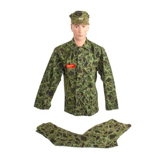 Original U.S. Vietnam War Republic of Korea Army American Advisor Cammouflage Uniform Set - Named Captain
