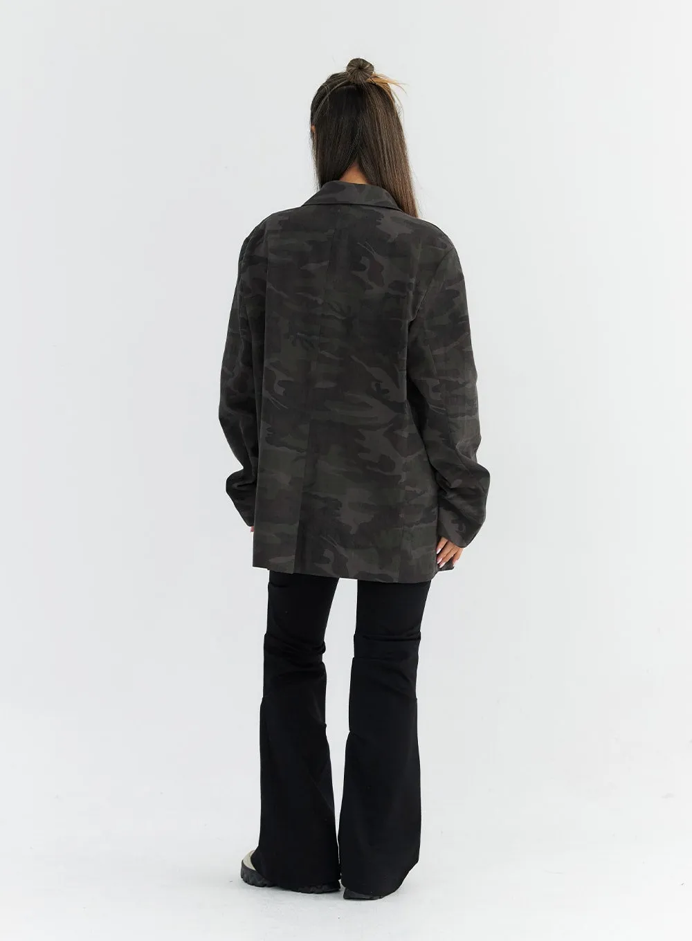 Oversized Camo Blazer Jacket CO313