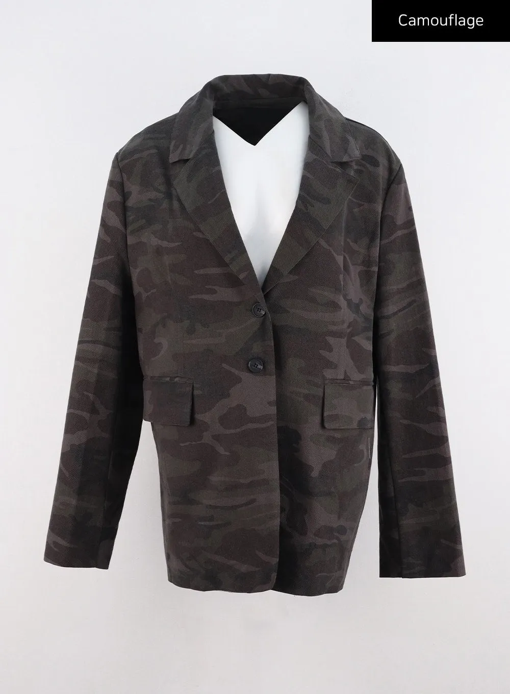 Oversized Camo Blazer Jacket CO313