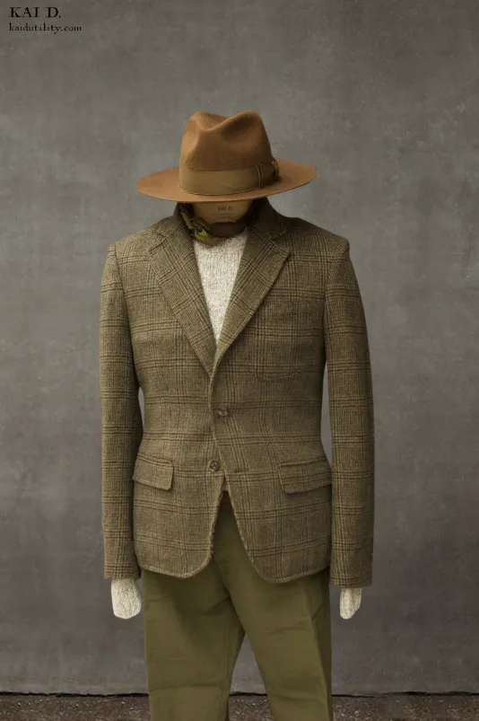 Tonal Wool Plaid Serra Blazer - S/M