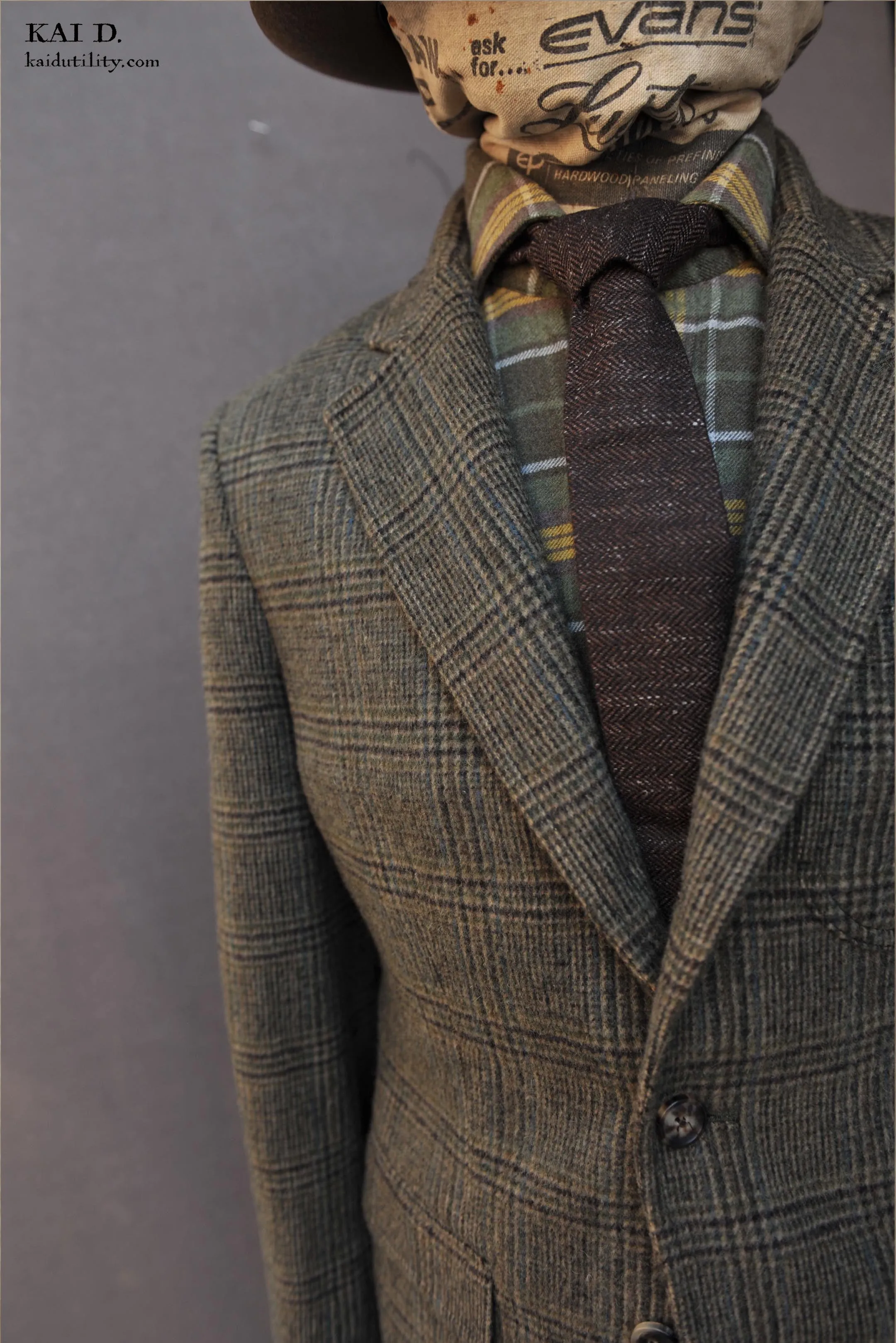 Tonal Wool Plaid Serra Blazer - S/M