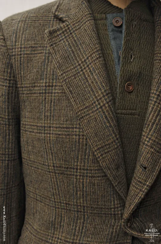 Tonal Wool Plaid Serra Blazer - S/M